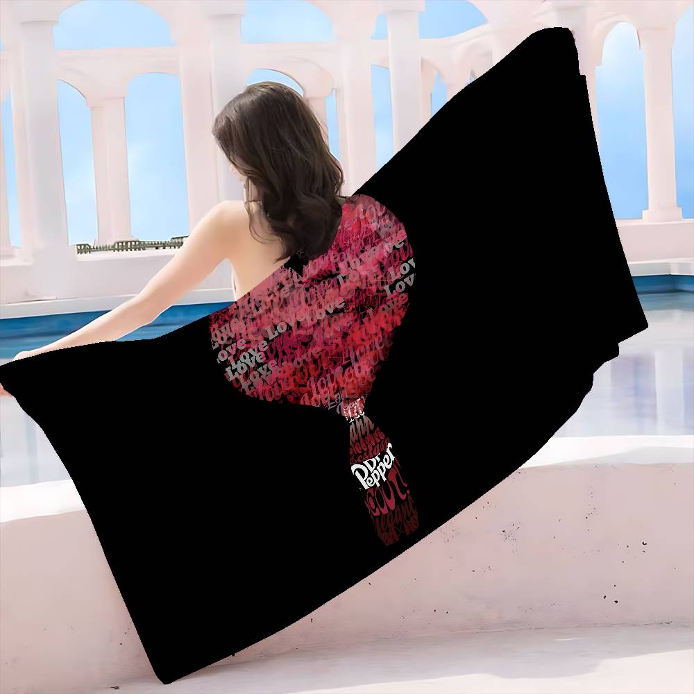 D-Dr P-Pepper Cartoon Microfiber Blanket Quick Drying Beach Towels Oversized Printing Super Absorbent Pool Towel Blanket