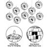 12 stuks Sprankelende Disco Spiegelbol Ideaal voor Huisdecoratie en Disco Hoofddeksel Kerstboom Ornament