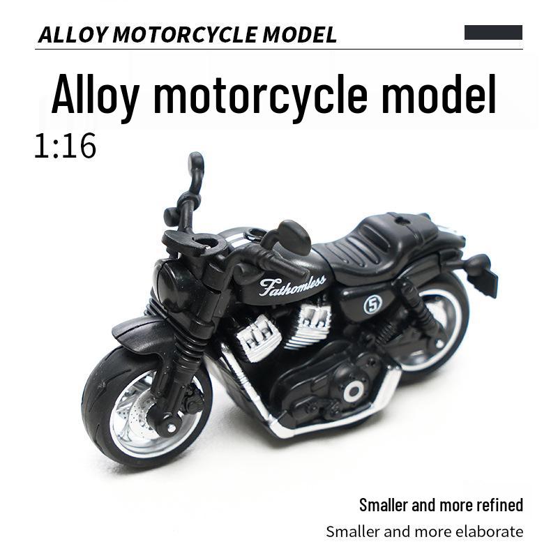 1:16 Alloy Pull-Back Motorcycle Toy - Durable, Drop-Resistant Gift for Kids