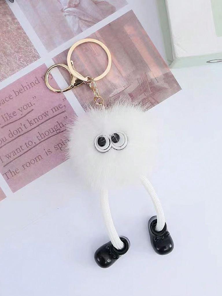 Cute Plush Keychain for Bags Backpacks Fluffy Kawaii Bag Charm Pendant Y2K Coquette Gift for Women Girls Thanksgiving Christmas