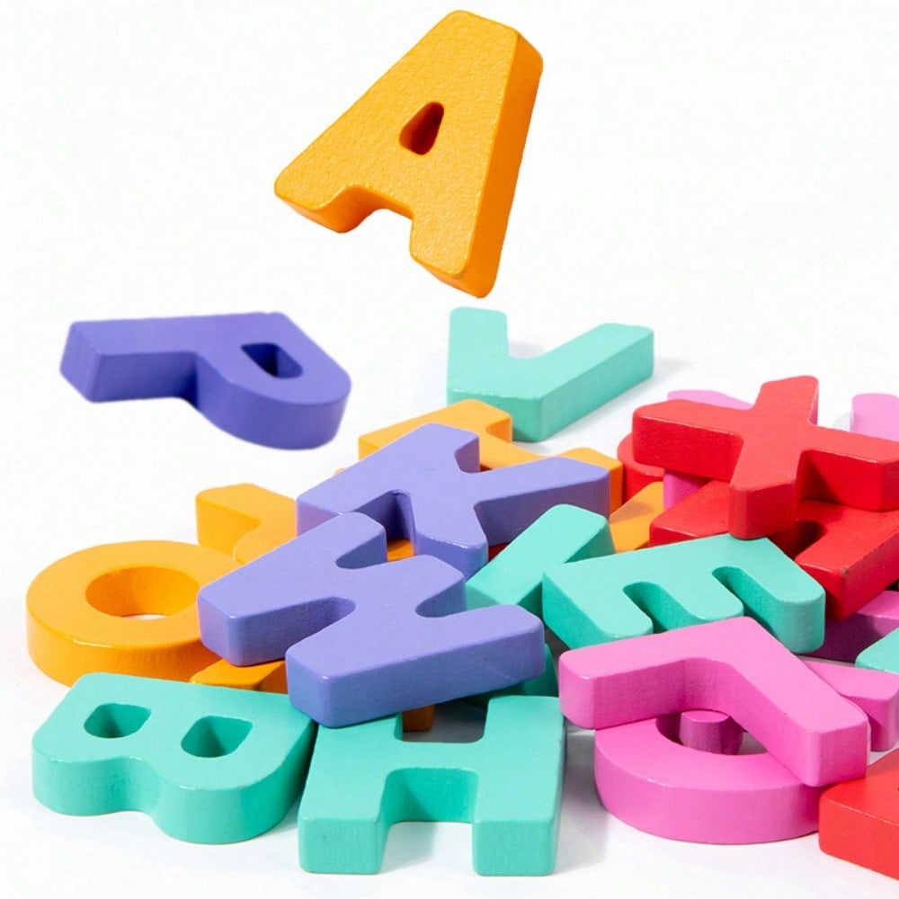 Kids Wooden Animal Puzzle Board Educational Learning Toys ABC Matching Game Fine Motor Skills Montessori Gift For Toddlers