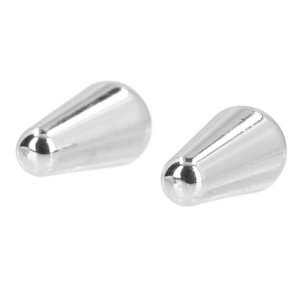 2PCS Guitar Pickup Switch Caps 3 Way 5 Way Toggle Switch Knob Tip Replacement for ST TL Style Electric Guitars Silver