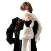 Mohair red premium atmosphere scarf women's winter Korean version versatile thickened Mohai plush scarf warm card