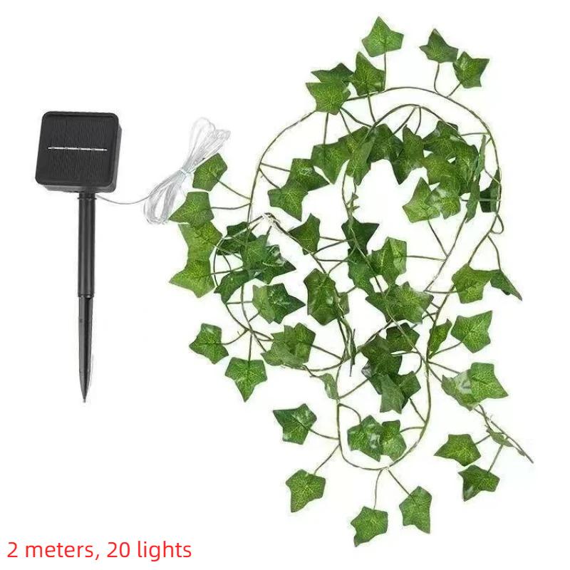 2/5M Green Leaf String Lights Artificial Ivy Vine Fairy Light Wedding Party Decoration Christmas Home Room Decor