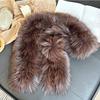 Temperament Fox Fur Scarf Hand-woven Wool Collar Warm In Autumn and Winter Plus Long Hair Fur Scarf Women