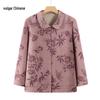 Elegant Floral Cardigan Jacket for Elderly Women