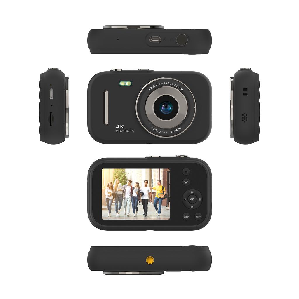 4K Digital Camera Portable Digital Video Camera 48MP 2.8 Inch IPS Screen 16X Zoom Built In Battery Birthday Christmas