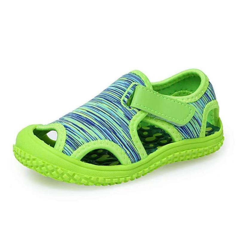Summer Sandals for Kids 2026 New Breathable Mesh Closed-toe Soft-soled Beach Sandals Boys Barefoot Sneakers
