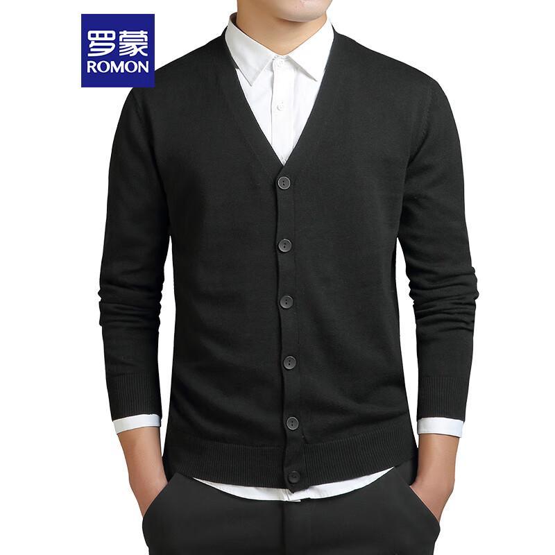 Luomeng Men's V-Neck Knit Cardigan Sweater XR333