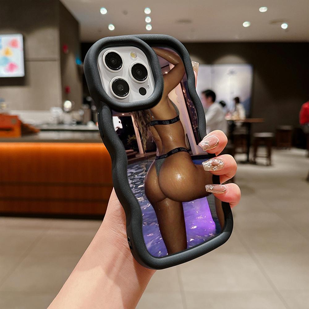 Macaron Big Wave Soft Phone Case for iPhone 11 12 13 14 15 Pro Max Samsung A13 A23 A14 A24 A53 A54 A55 Xiaomi Redmi Note 13 12C Cover A50 Sommer Ray