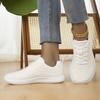 TUINANLE Modische Damen Flache Sneaker Bling Rosa Dicke Sohle Schnürung Glänzend Trend Freizeit Atmungsaktive Schuhe