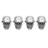 4Pcs Set Helmet Skull Type Tire Valve Stem Caps with Rubber Ring Universal for Cars Bikes SUVs Trucks Bicycle Motorcycle