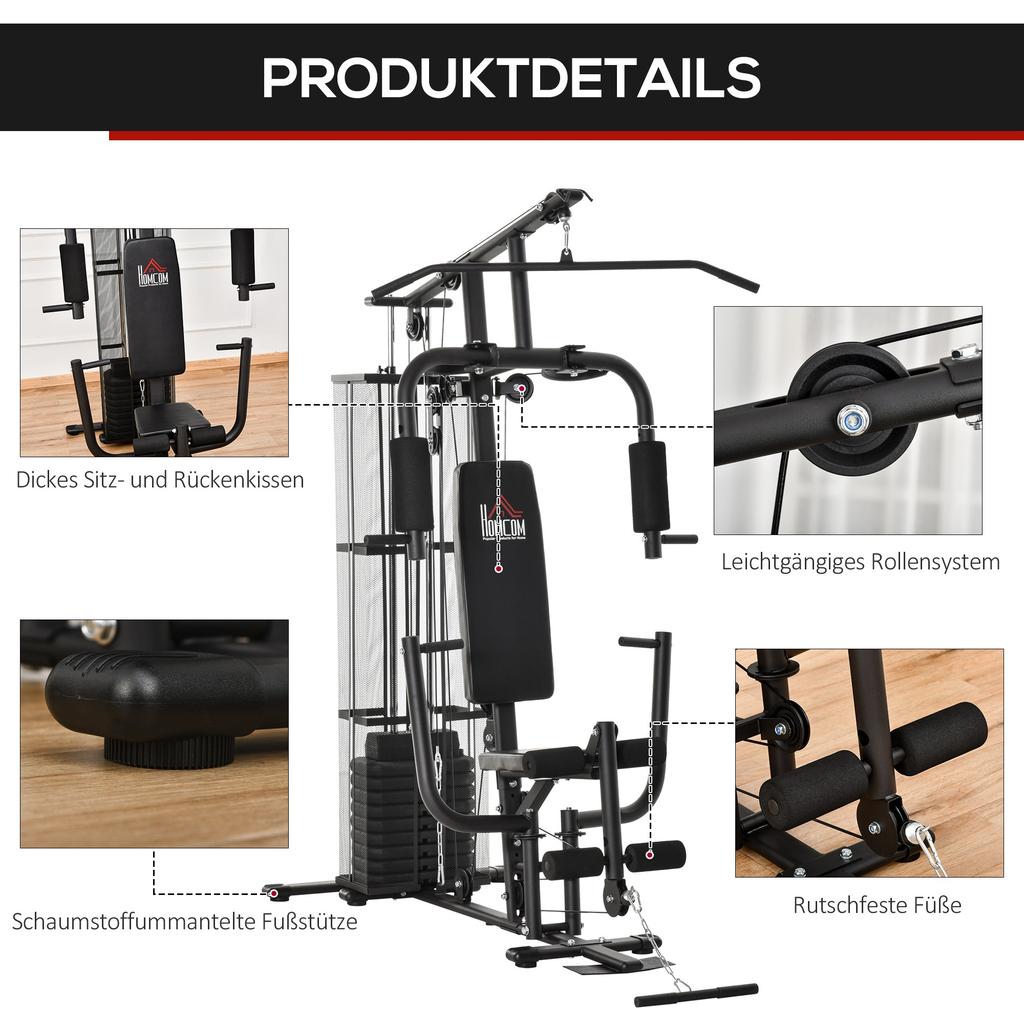 Multifunction Home Gym Weight Training Workout Station Fitness Strength Machine