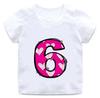 Summer Number 18 Letter Print Boys and Girls T Shirt Kids Happy Birthday Gift Cute Print Cartoon Summer ChildrenTshirt Tops