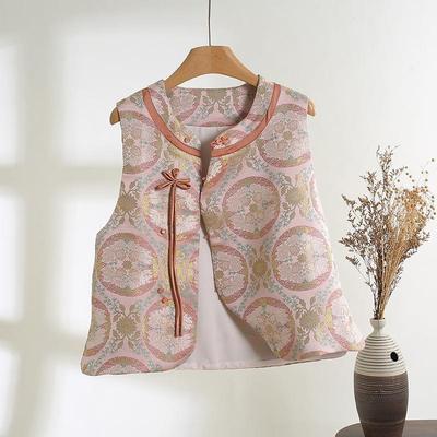 High-end Vest Vest Vest, New Retro Jacquard Diagonal Jacquard Women's Vest