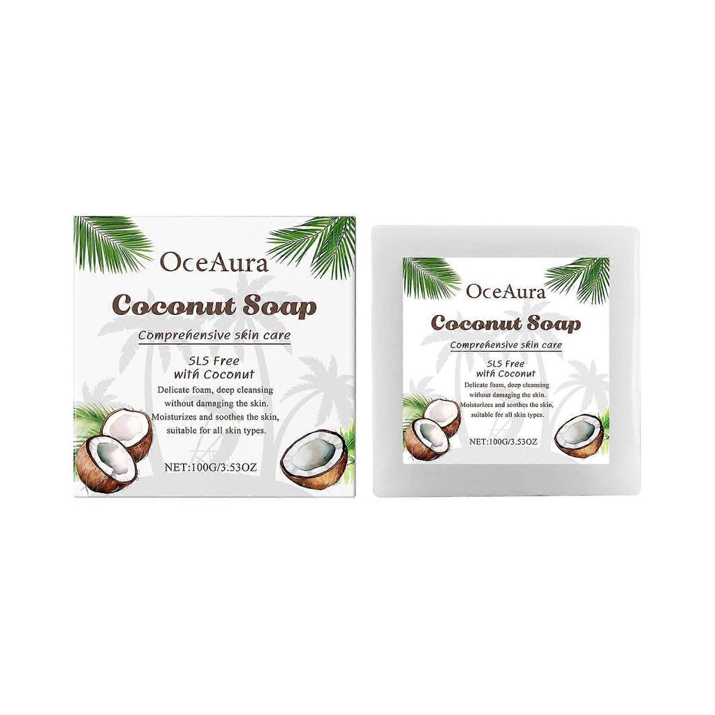 Coconut Skin Soothing Soap, Body Skin Gentle Cleansing Fragrant Moisturizing Comfort Daily Care Soap