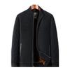 2025 Men's Plus Velvet Thickened Wool Coat - Autumn/Winter Style for Middle-aged and Elderly