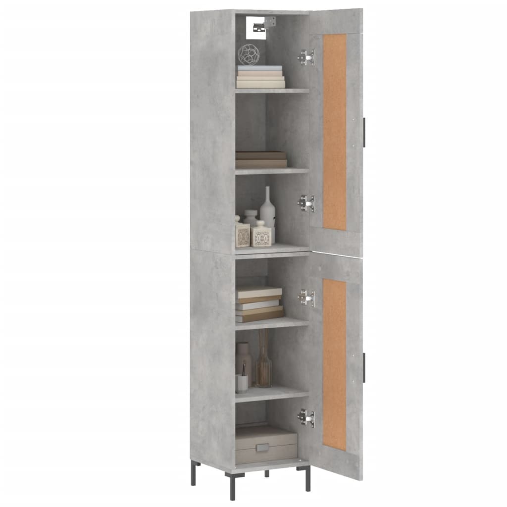 Highboard Concrete Grey 34.5 x 34 x 180 cm Particleboard