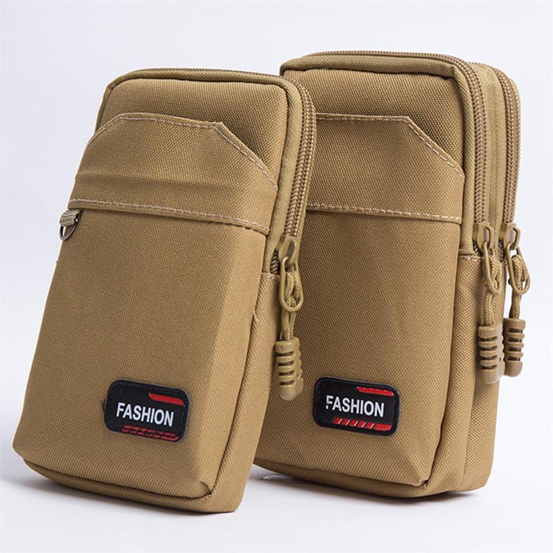 Vertical Single/Double-Layer Mountaineering Buckle Waterproof Belt Waist Bag Outdoor Running Mobile Phone Bag For Men
