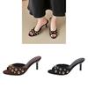 Zomer Hoge Hak Sandalen Met Velours Bovenkant Voor Dames Casual Chique Kleding