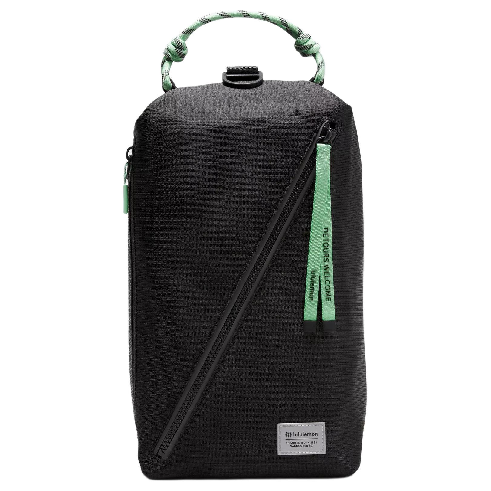 Lululemon 9L Fast Track Paracord Removable Adjustable Strap Sports Bag Color Block Shoulder Crossbody Backpack Regular Women bags LU9CJWS-071942 Black Lime Green Lemon Green 15990₽