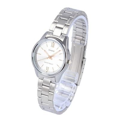 CASIO Günstige Casio Chipkashi Uhr Damen Quarz Analog Edelstahl Metall Silber LTP-V005D-7B2 [Artikel]