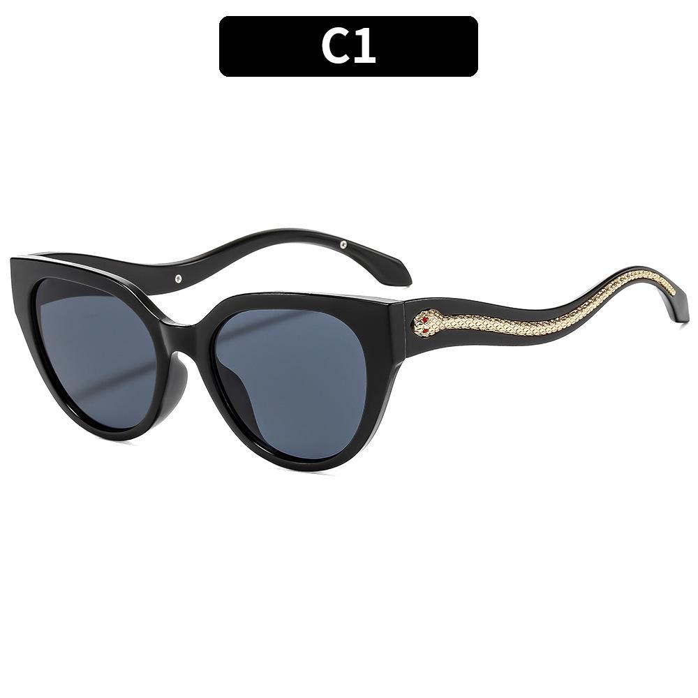 

New cat s eye trend women s sunscreen outdoor sunglasses European and American spirit snake sunglasses high-end sunglasses