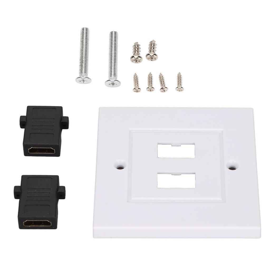 2 Port HD Multimedia Interface Wall Panel HD Multimedia Interface Socket Panel Cable Extension Coupler