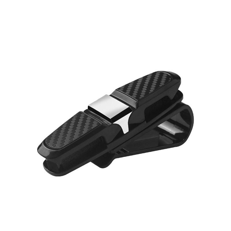 Carbon Fiber Car Visor Clip: Multifunctional Holder for Tickets, Cards, and Eyeglasses