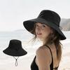 Cappello da Pioggia Secchio Impermeabile con Mentoniera, Cappello da Sole ad Asciugatura Rapida, Cappello a Tesa Larga con Ventilazione in Rete Traspirante, Copricapo Estivo