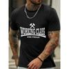 European Sizes Men's T-Shirt - "WORKING CLASS AND PROUD" Graphic Print, Regular Fit