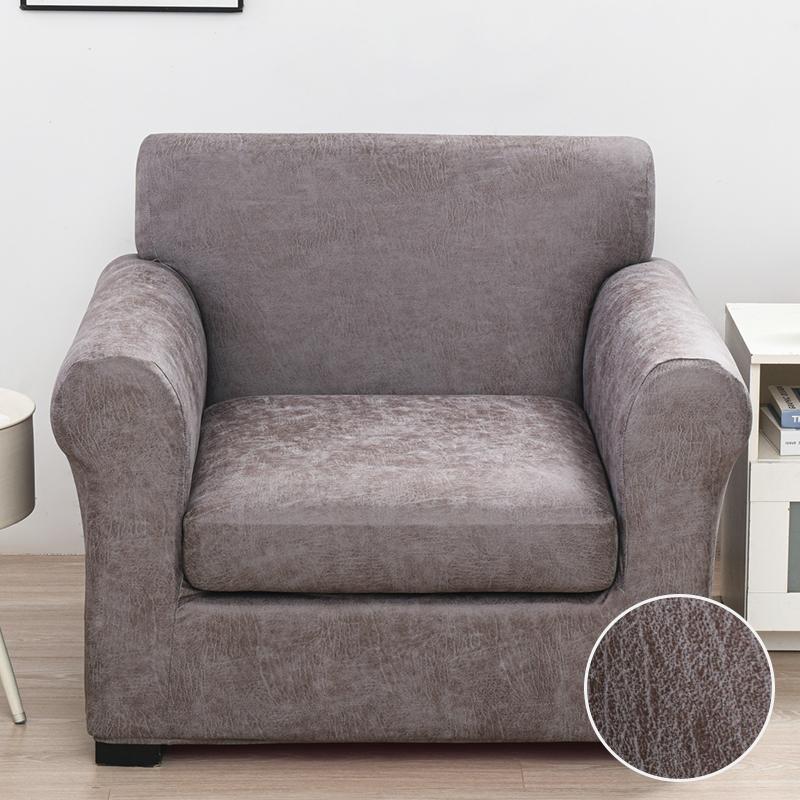 

Чехол для дивана из искусственной кожи, эластичный чехол для одного дивана, кресла, защитный чехол для мебели, мягкий с эластичной подошвой, чехол для кресла