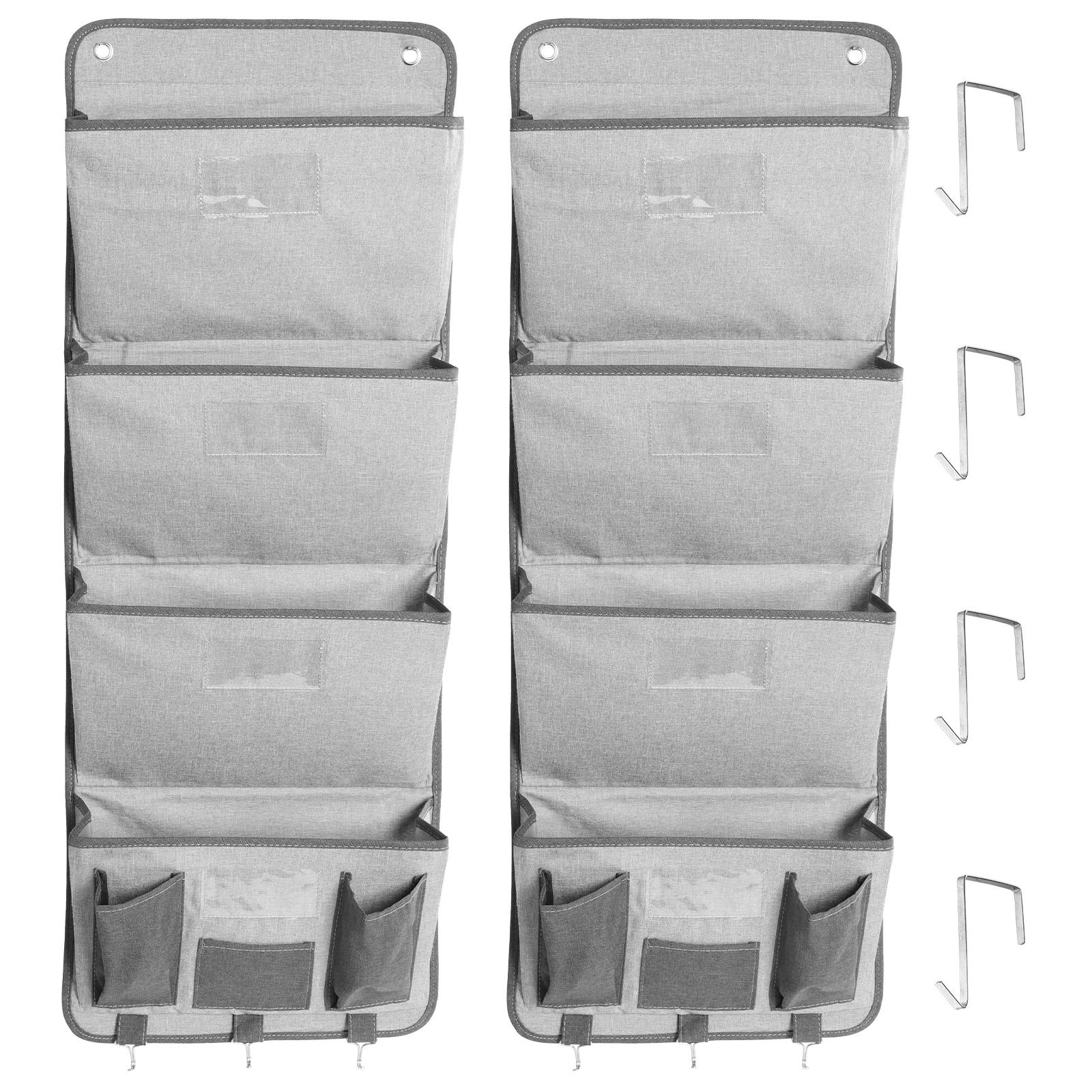 

2 шт. Подвесная сумка для хранения документов с 4 большими карманами и крючком для крепления на дверь, папка для файлов с этикеткой, органайзер для файлов для дома и офиса