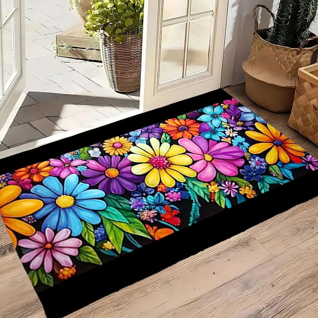 Tappeto da Pavimento Rettangolare Welcome con Stampa 3D Leopardo Animale Selvatico Antiscivolo Zerbino Lusso Nero Oro per Ingresso Casa Decorazione Portico