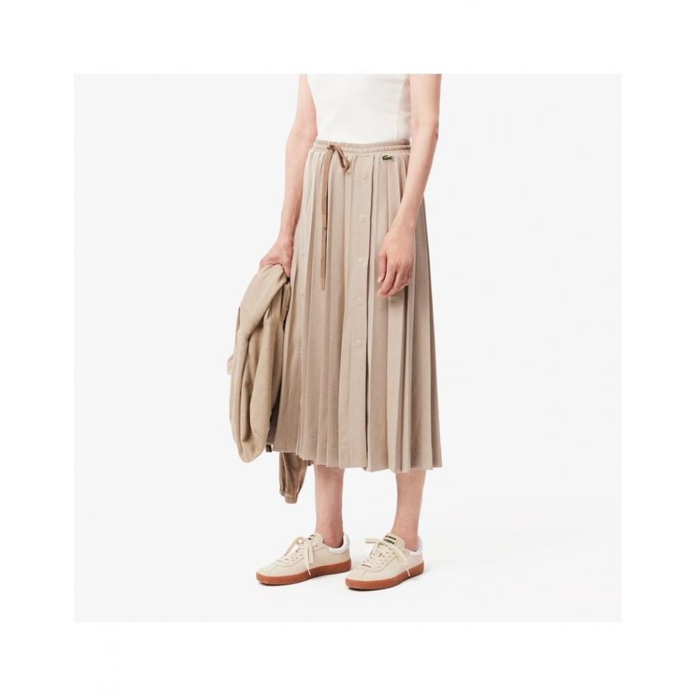 LacoSte Women S Flannel Long Pleated Skirt Jf4187 54n Icc
