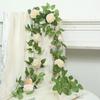Simulation Rose Vine Fake Flower Vine Home Air Conditioner Decoration Vine Landscaping Decoration Simulation Vine