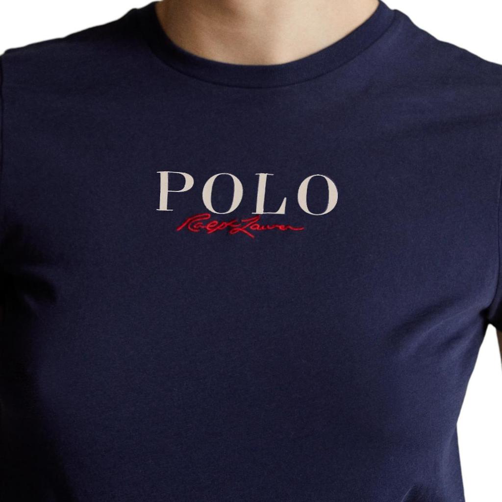 Polo Ralph Lauren Logo Letter Print Crew Neck Short Sleeve T-Shirt Women Tops WMPOKNINC020014-410