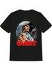 Casual Crew Neck T-shirt with Vintage Sailor Hat Graphic - "QUINT" Bold Red Print