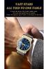 Men's Genuine Diamond-Inlaid Mechanical Watch – Trendy, Waterproof, Double Calendar, Luminous Quartz.