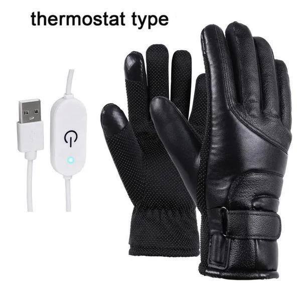 Winter Gloves Electric Heated Gloves Waterproof Windproof USB Powered Heated Gloves (Switch Type/thermostat Type)