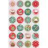 24Pcs/sheet Christmas Advent Calendar Number Sticker DIY Cookie Candy Packaging Sticker Gift Bag Wrapping Seal Dot Label