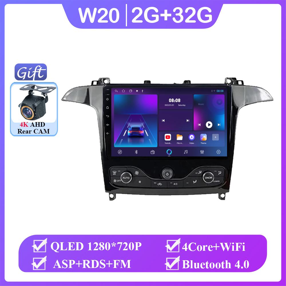 Android 14 Auto radio For Ford S Max S-MAX 2006-2015 For Ford Galaxy 2014 Carplay Multimedia Video player Navigation GPS No 2din