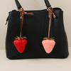 Creative Strawberry Bag Charm Resin Keychain With 3d Fruit Design For Fashion Accessories