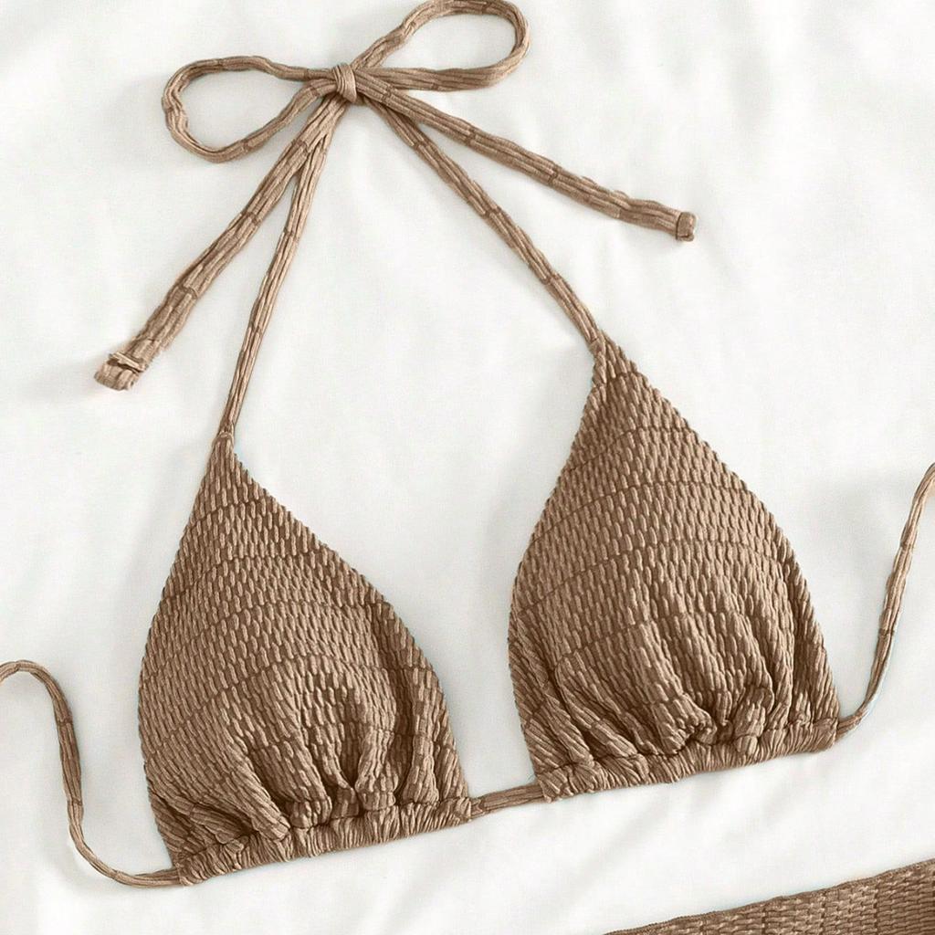 Europe, America, Three-Piece Bikini Set, Strap-On One-Piece Swimsuit With Sunshade Skirt