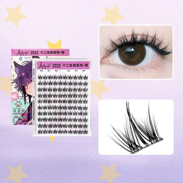 

Bonnie Wisp - Glue-free False Eyelashes Clusters (Various Designs) 04 - Black - One Size
