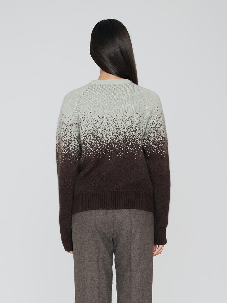 REMPLACEMENT Gradation Jacquard Pullover - Mint Brown