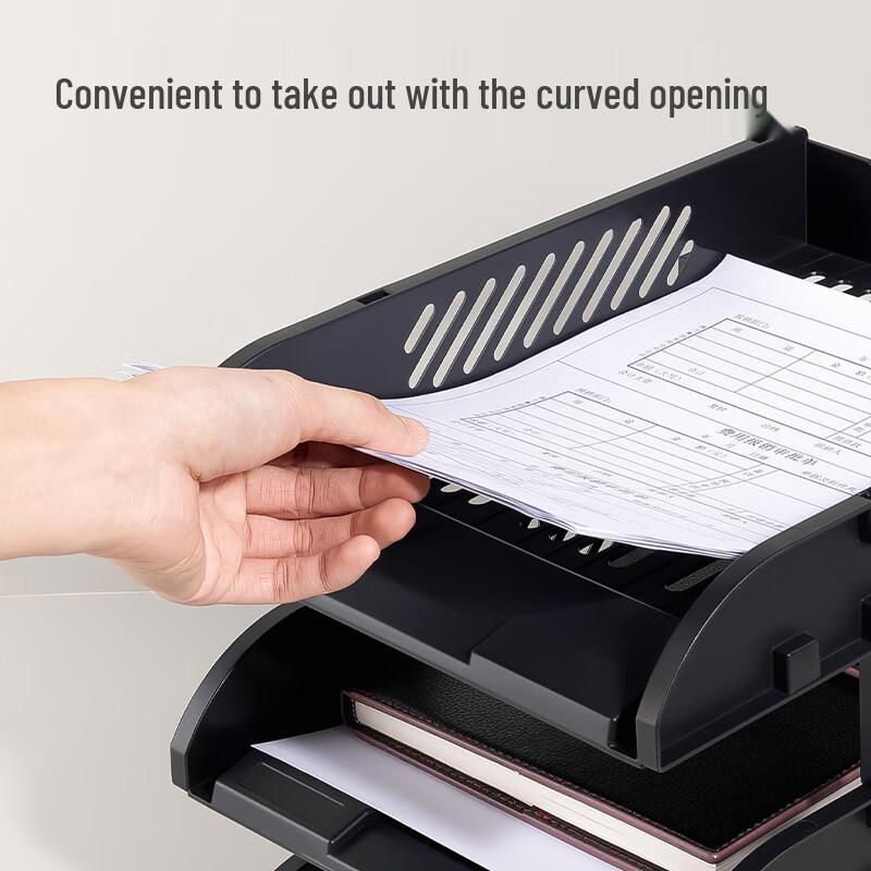 Deli 3-Tier Hollow File Tray