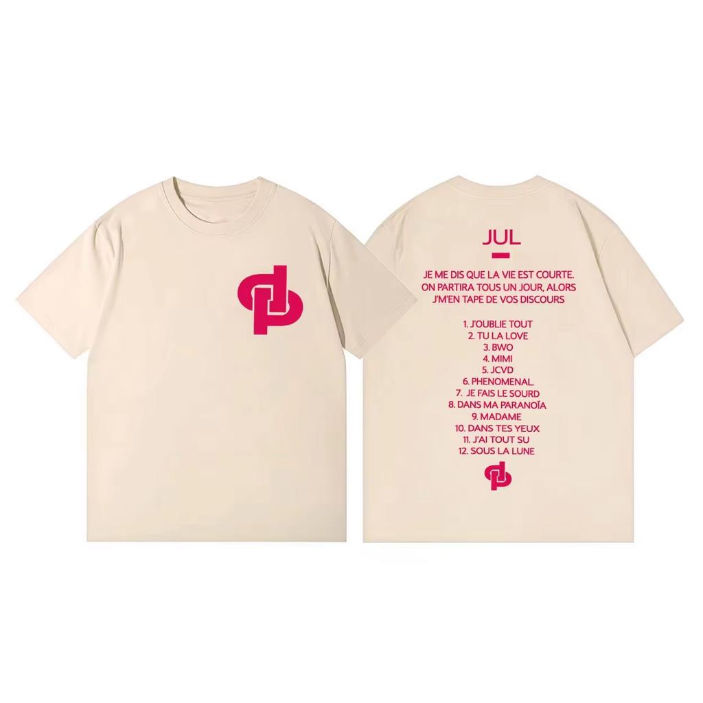2026 Summer New High Quality Y2K Fashion Crew Neck Streetwear Unisex Shirt With Rapper Jul D or et de Unisex And Unisex Tshirt