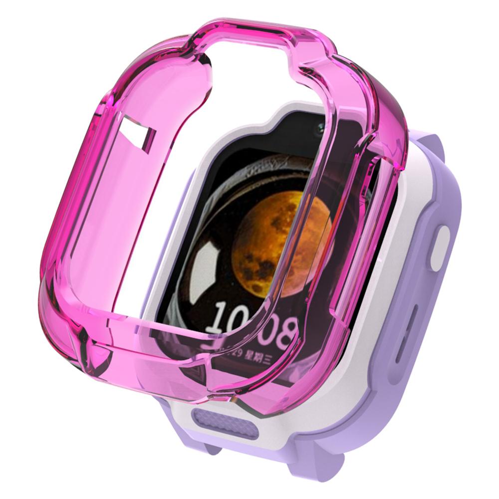 

For Xiaomi Smart Kids Watch TPU Case Smartwatch Semi-Enclosed Protective Cover Transparent Red