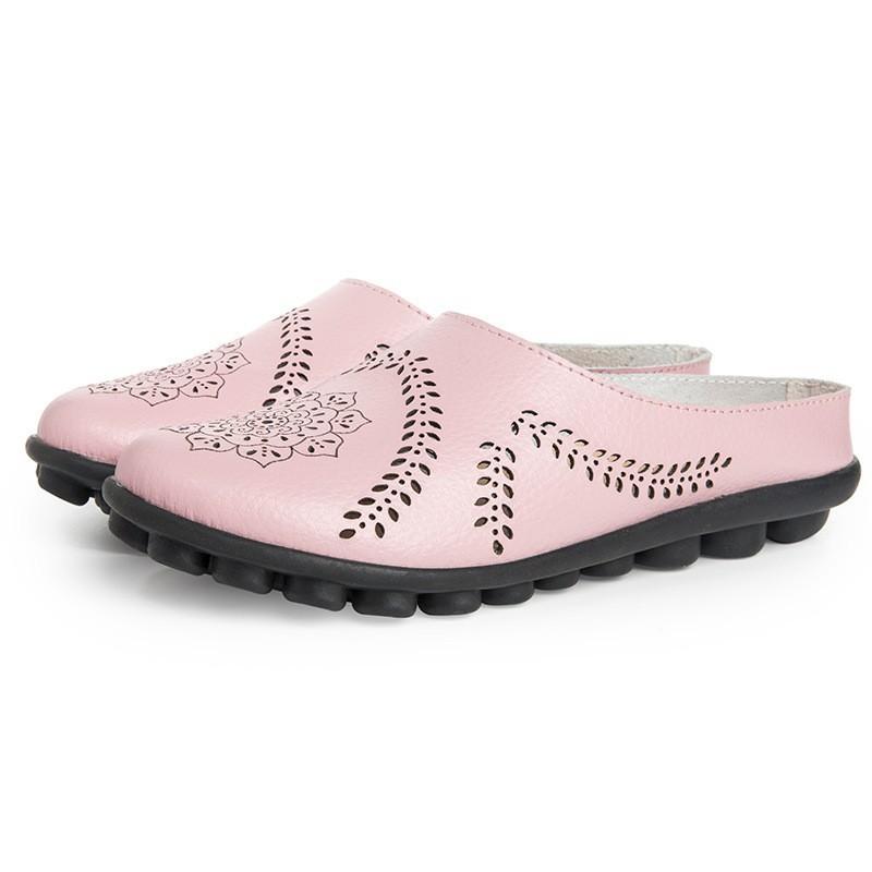Nuove Ciabatte Piatte Basse, Scarpe da Donna Doudou, Mezza Pantofola Taglia Grande
